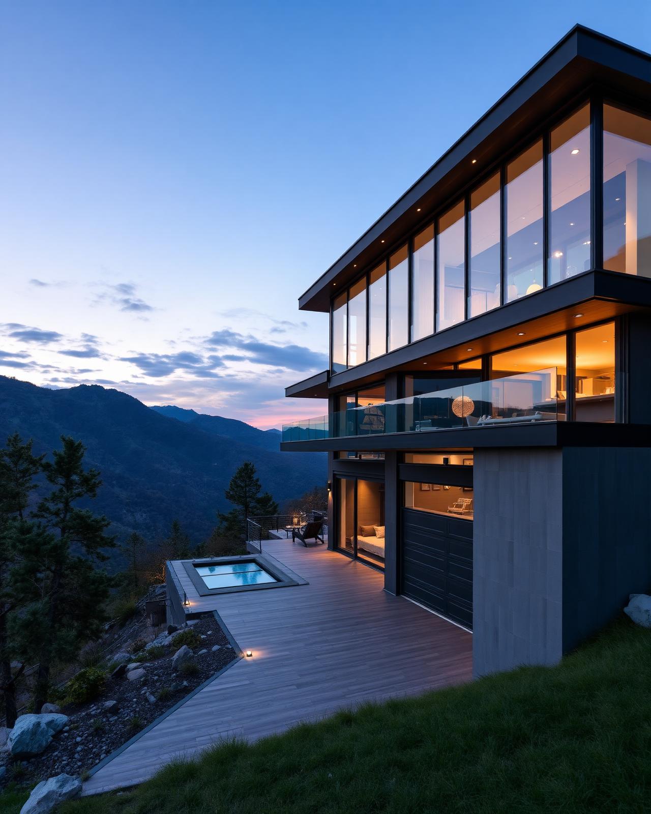 Hillside modern residence